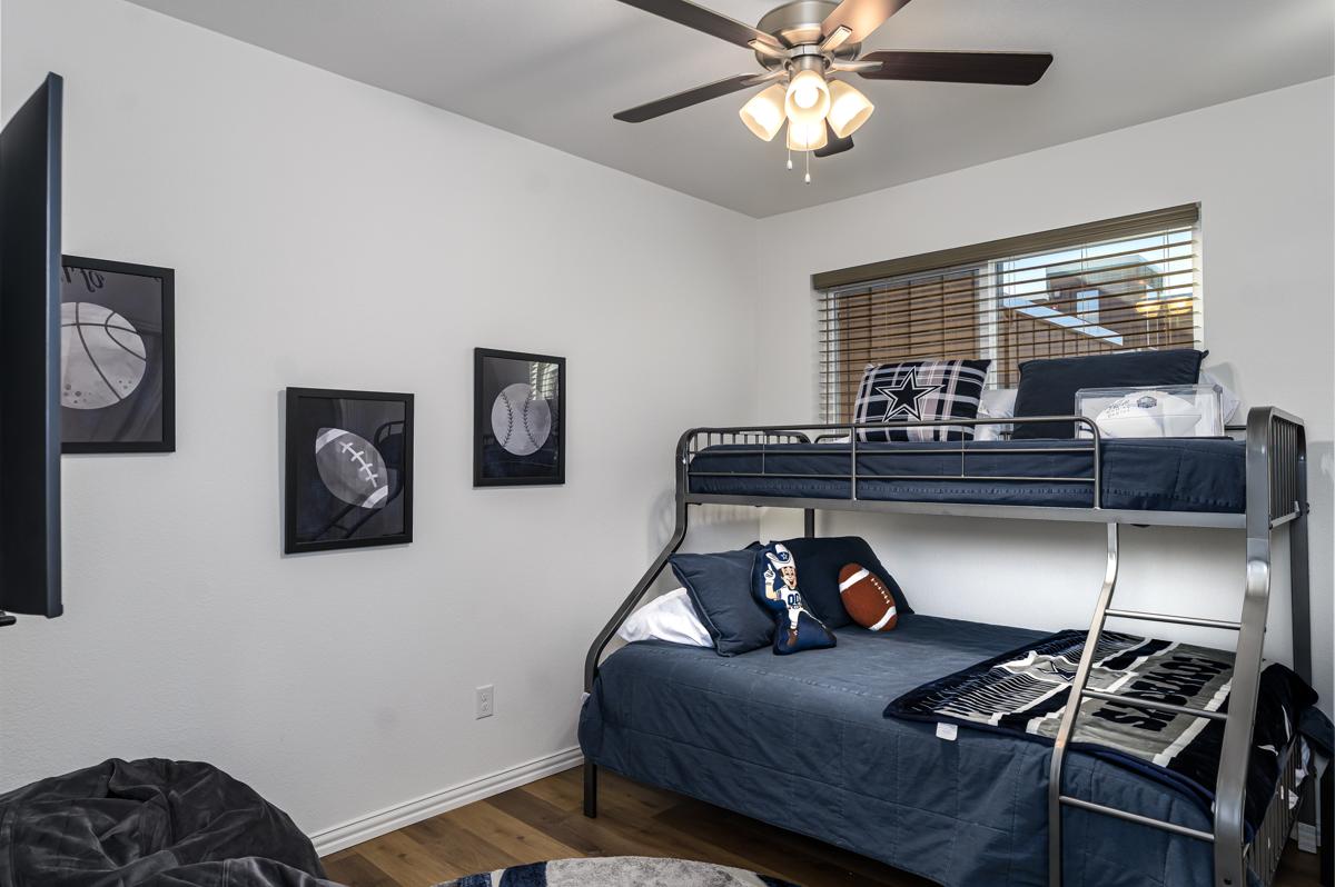 Spacious Bedroom 3 at Haute Hideaway optimized for families with premium bedding