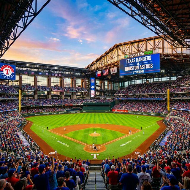 Globe Life Field interior during a Texas Rangers baseball game in Arlington TX
